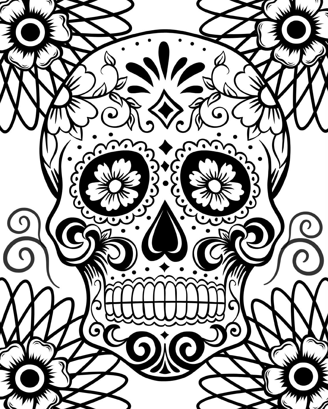 Free Printable Day Of The Dead Coloring Pages Best Coloring Pages For