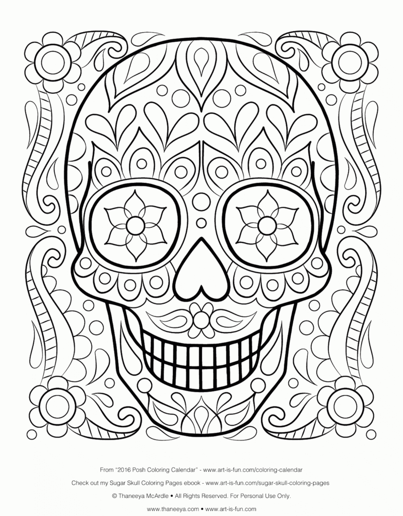 Free Printable Day Of The Dead Coloring Pages Free Printable A To Z