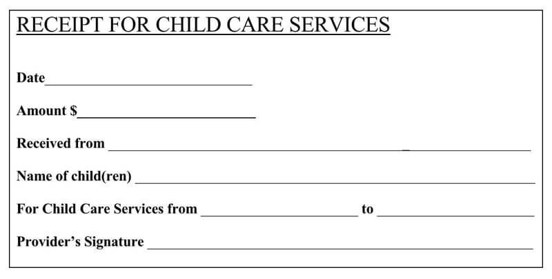Free Printable Daycare Receipt PRINTABLE TEMPLATES