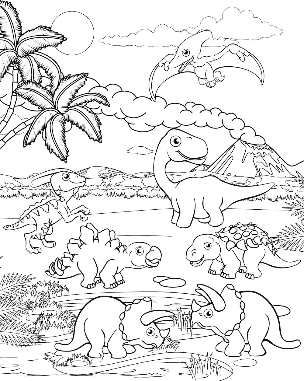 Free Printable Dinosaur Coloring Pages Pdf Printable Templates