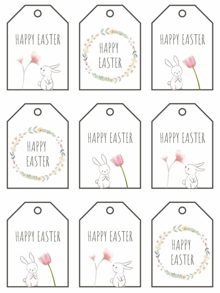 Free Printable Easter Gift Tag Designs For Every Bunny Artofit