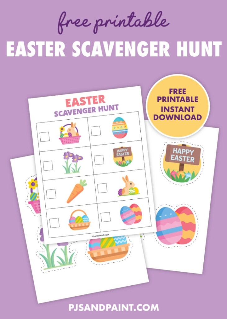 Free Printable Easter Scavenger Hunt Pjs And Paint