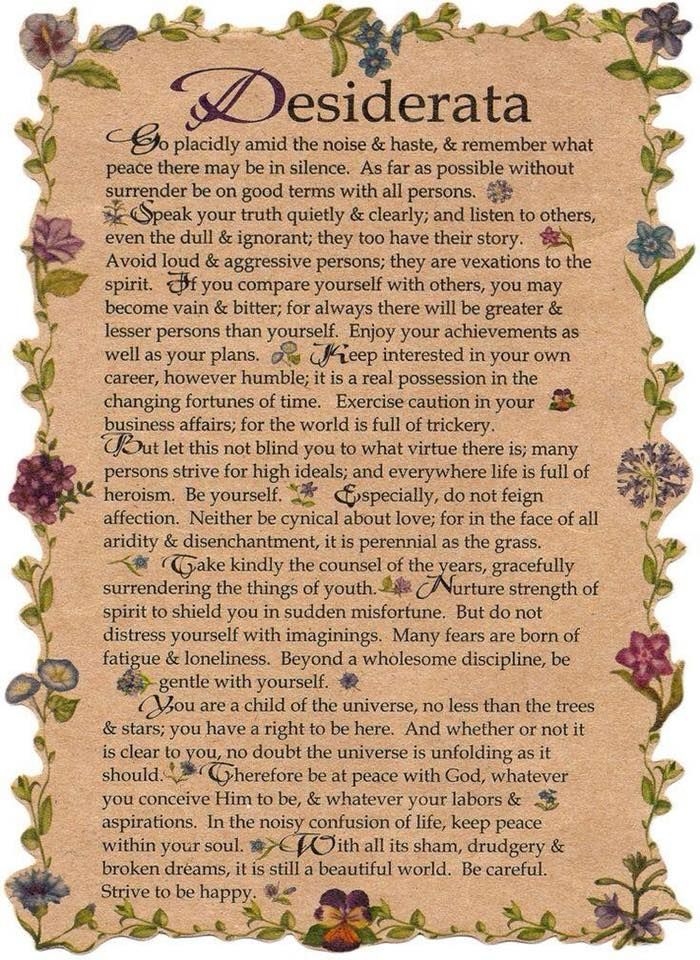 Free Printable English Desiderata Poem Printable Sight Words List