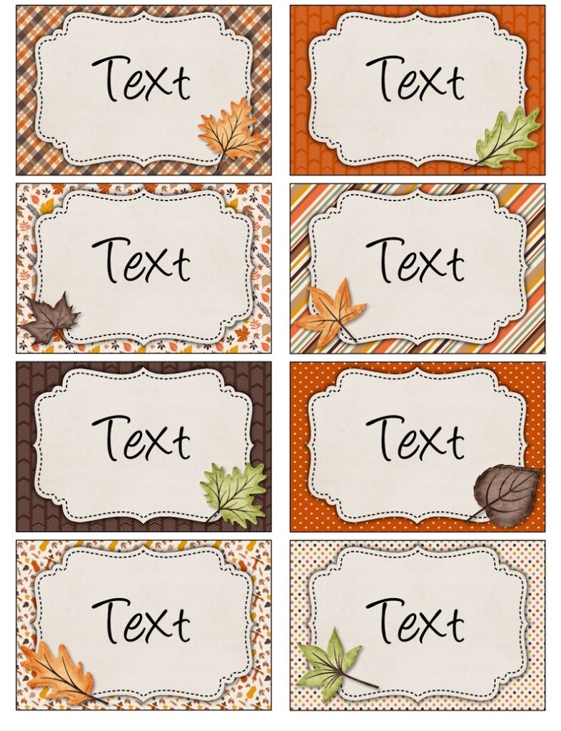 Free Printable Fall Name Tags Printable Templates