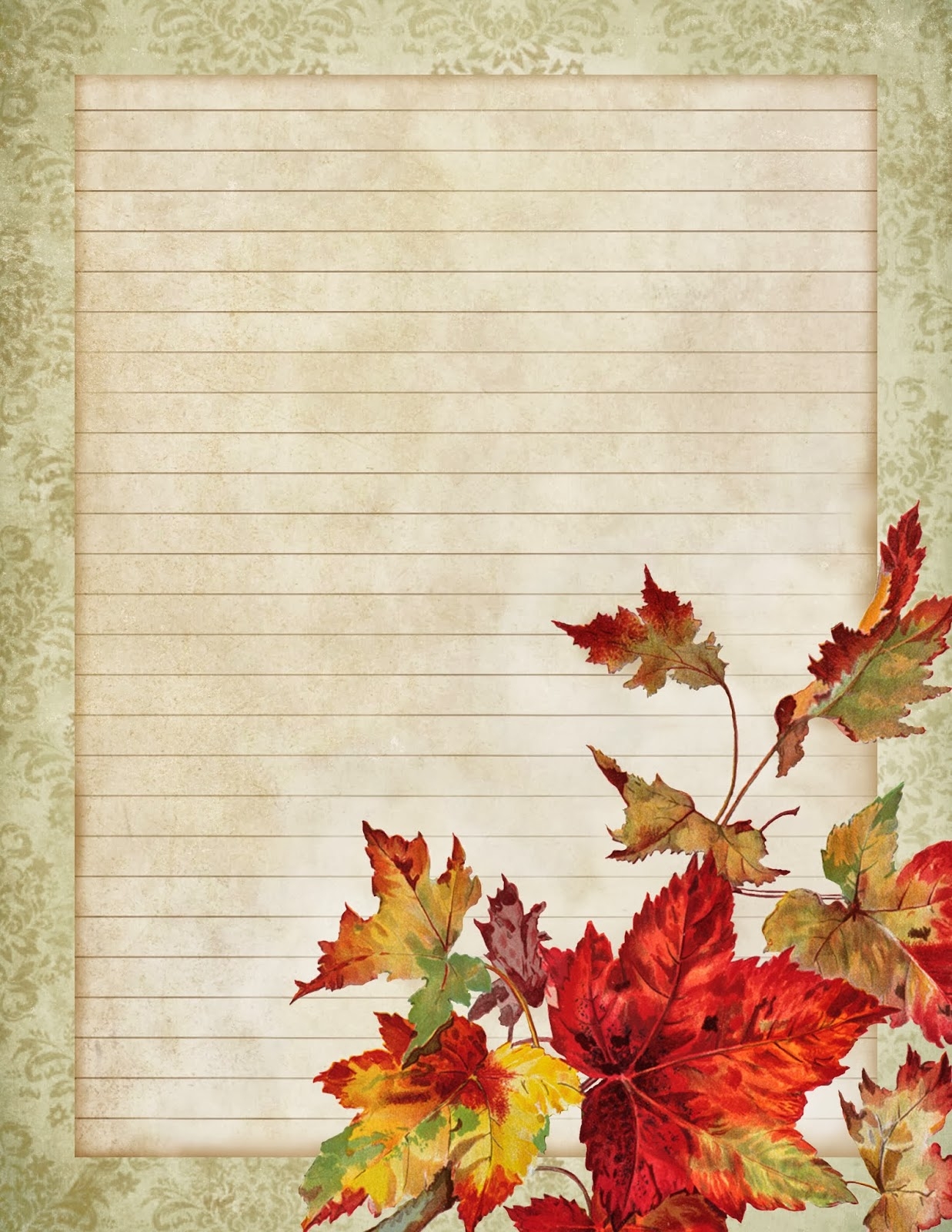 Free Printable Fall Stationery