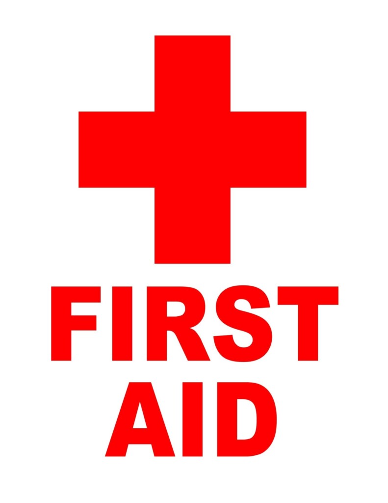 Free Printable First Aid Sign Templates Word PDF A4