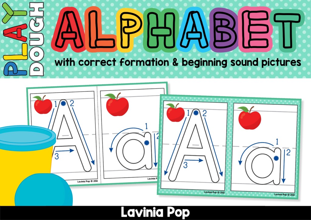 Free Printable Free Alphabet Playdough Mats