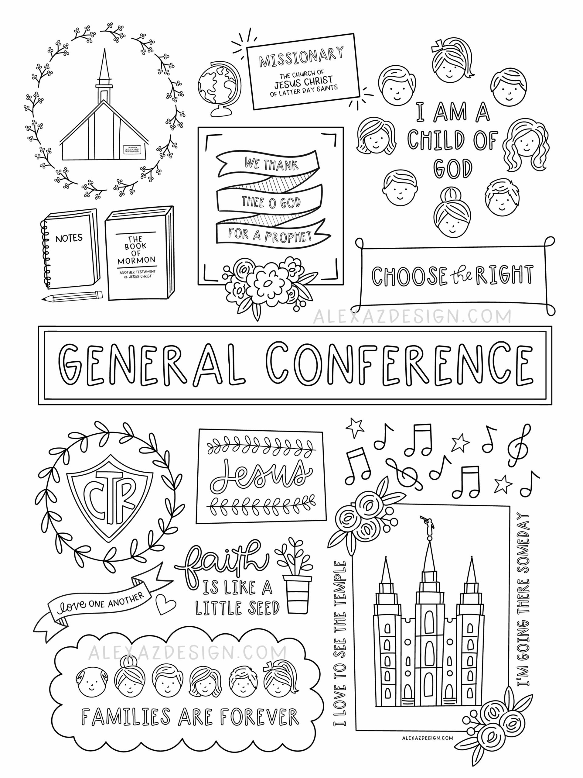 Free Printable General Conference Packets Printable Sight Words List