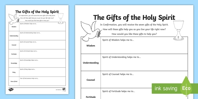 Free Printable Gifts Of The Holy Spirit
