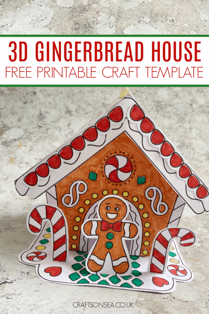 Free Printable Gingerbread House Craft Template Printable Free Templates