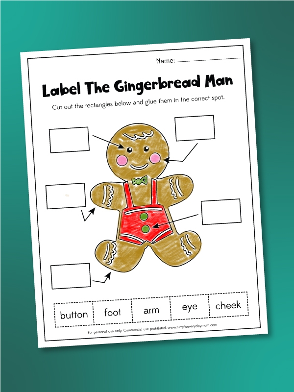 Free Printable Gingerbread Man Worksheets For Kids