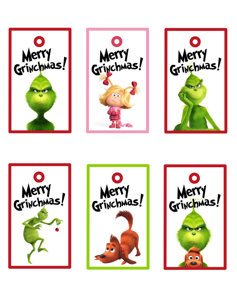 Free Printable Grinch Christmas Gift Tags Baking You Happier