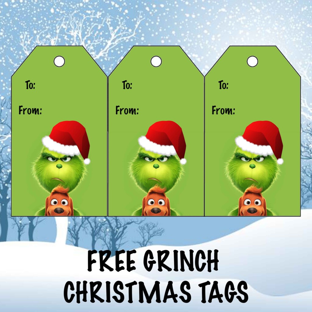 Free Printable Grinch Gift Tags