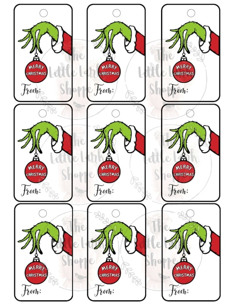 Free Printable Grinch Gift Tags Vrogue co