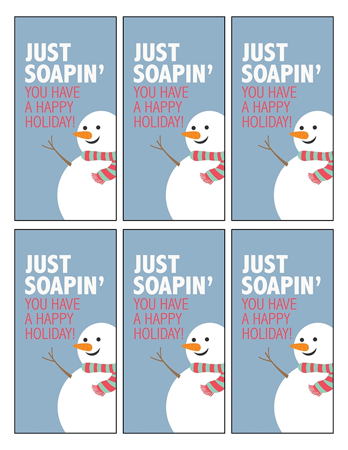Free Printable Hand Soap Gift Tags