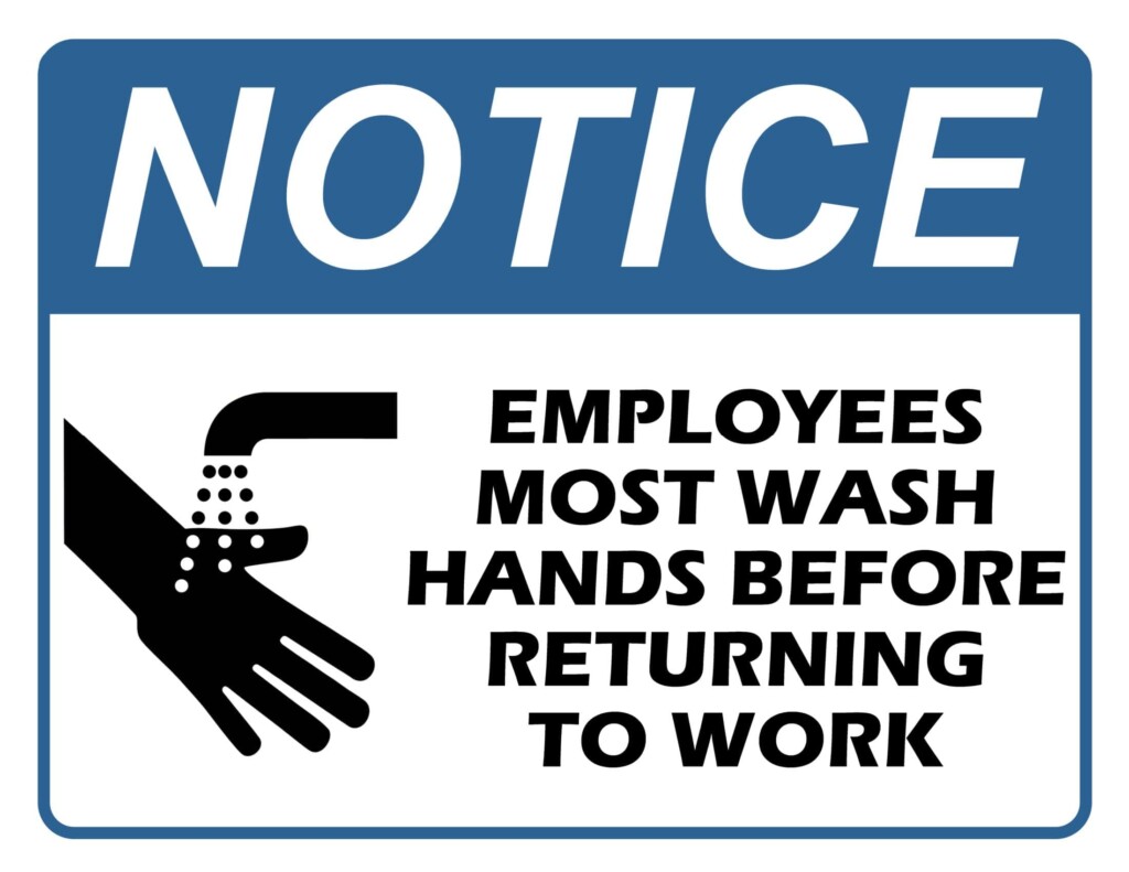 Free Printable Hand Washing Signs Templates PDF Childcare Schools