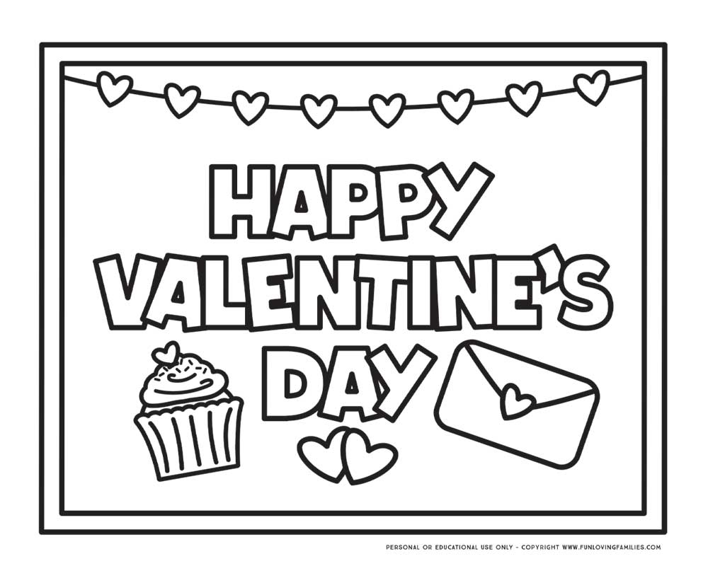Free Printable Happy Valentines Day Coloring Pages