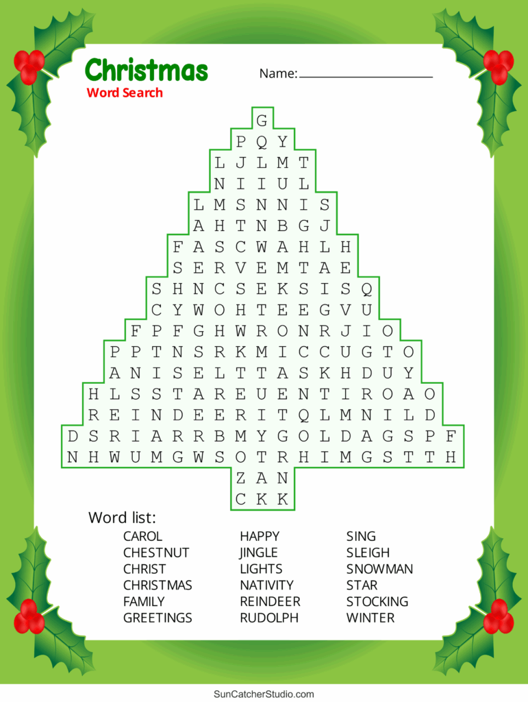 Free Printable Hard Christmas Word Searches Word Search Maker