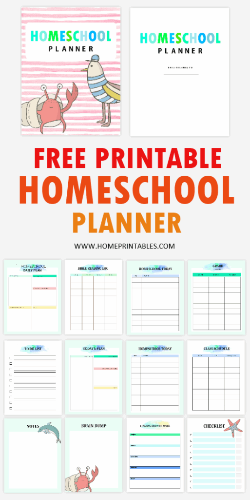 Free Printable Homeschool Planner Printable Templates