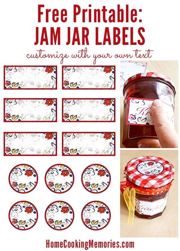 Free Printable Jar Labels Use For Canning Homemade Jam Or Jelly Or 