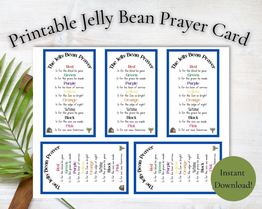 Free Printable Jelly Bean Prayer For Easter Artofit
