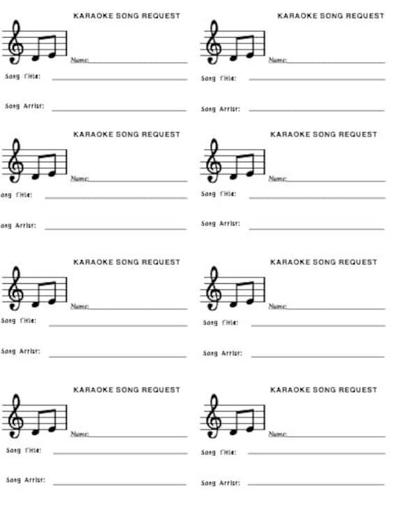 Free Printable Karaoke List Templates Content Calendar Template