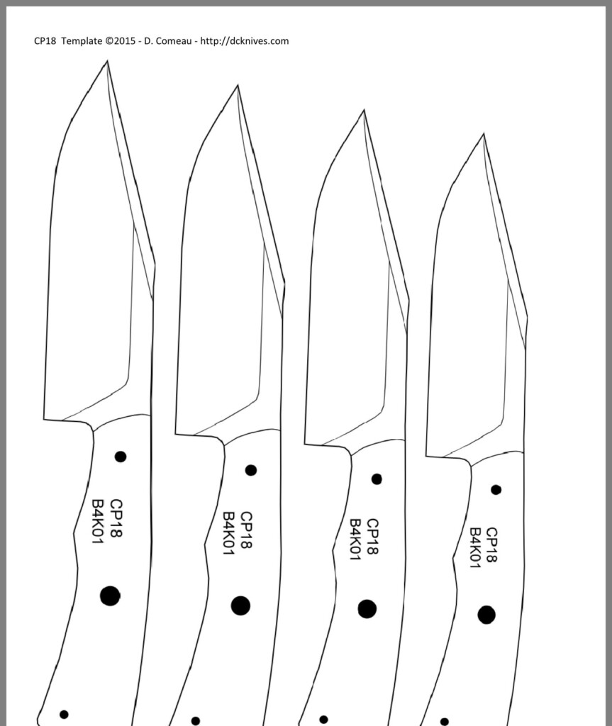 Free Printable Knife Templates