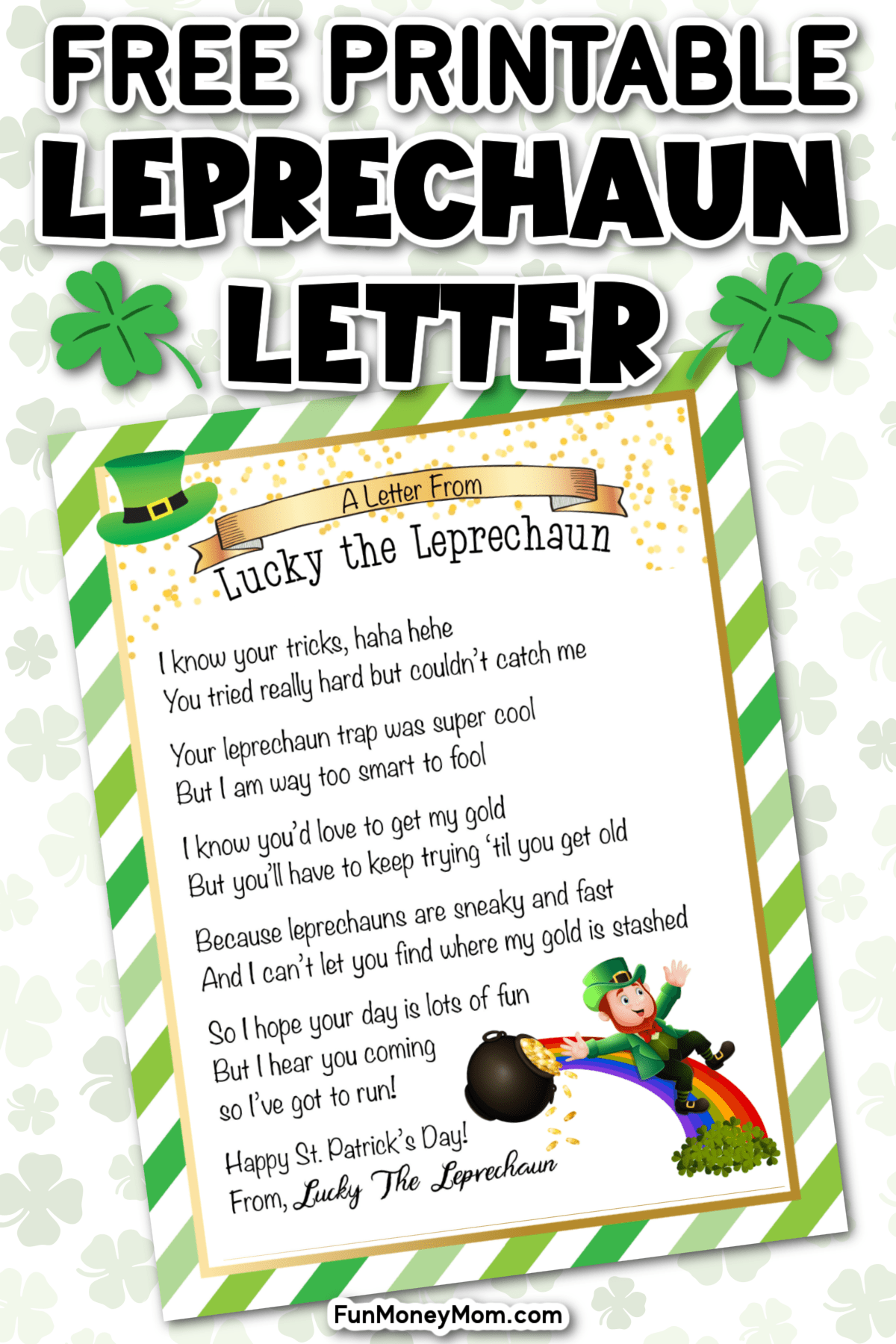 Free Printable Leprechaun Letter Artofit