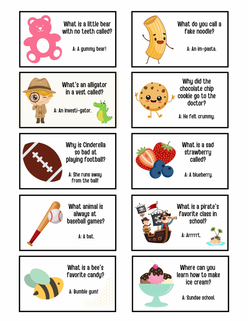 Free Printable Lunch Box Jokes Baking You Happier