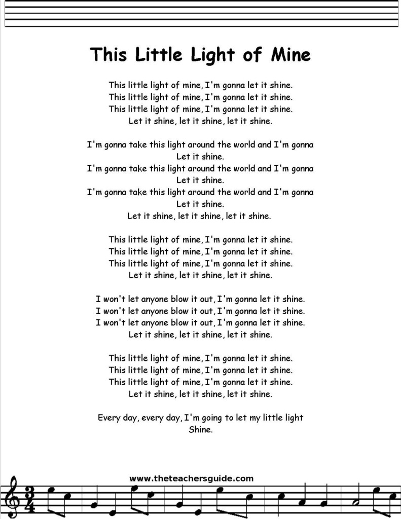 Free Printable Lyrics For Songs