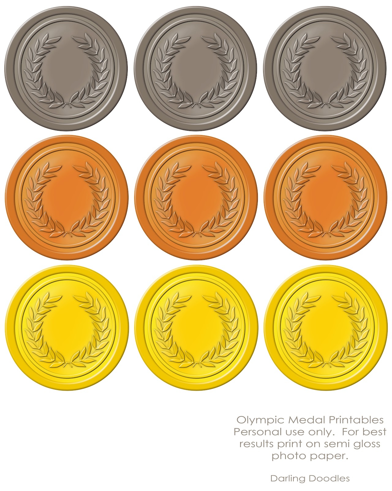 Free Printable Medals Printable Templates