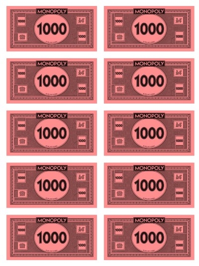 Free Printable Monopoly Money Templates Monopoly Land