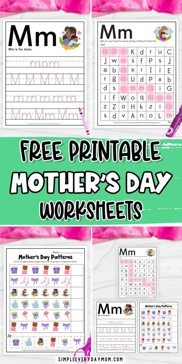 Free Printable Mother 39 s Day Worksheets For Preschoolers