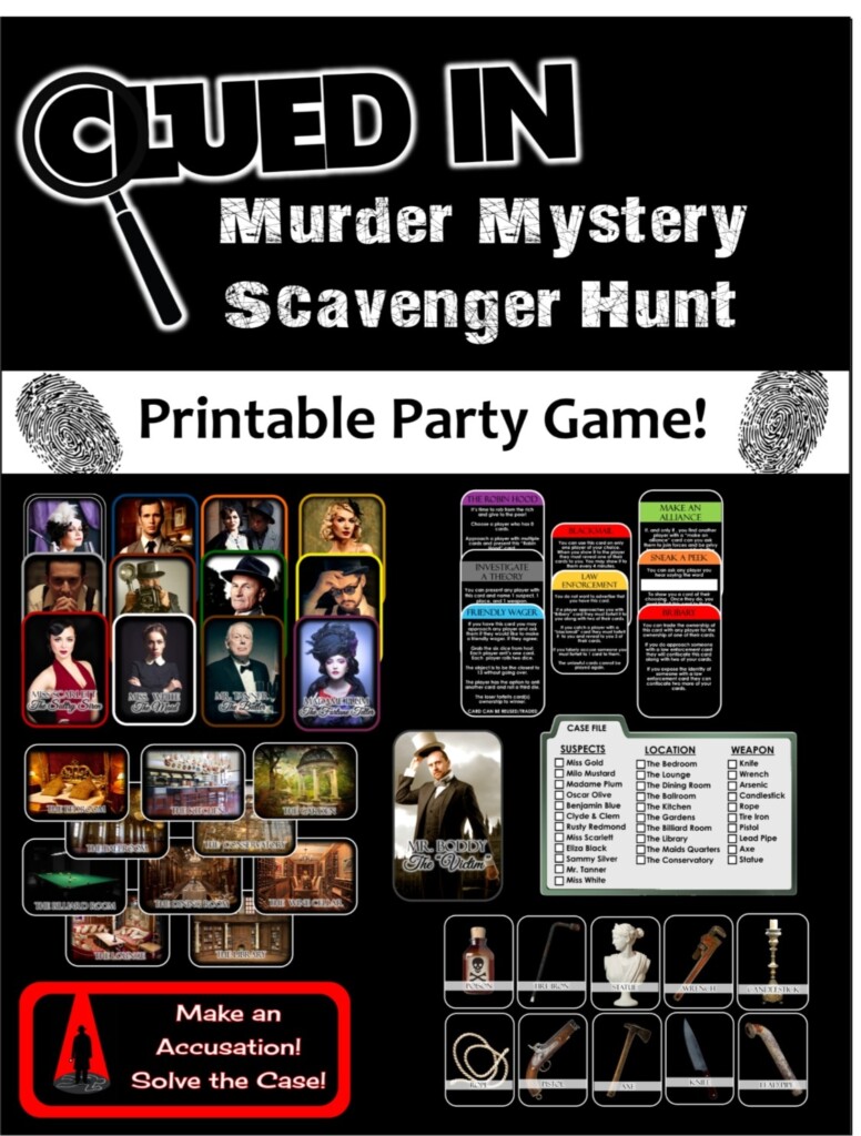 Free Printable Murder Mystery Games Pdf