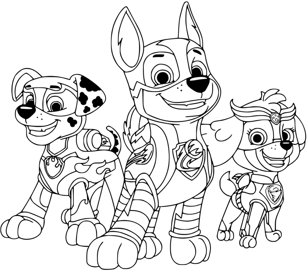 Free Printable Paw Patrol Mighty Pups Coloring Pages Coloring Pages