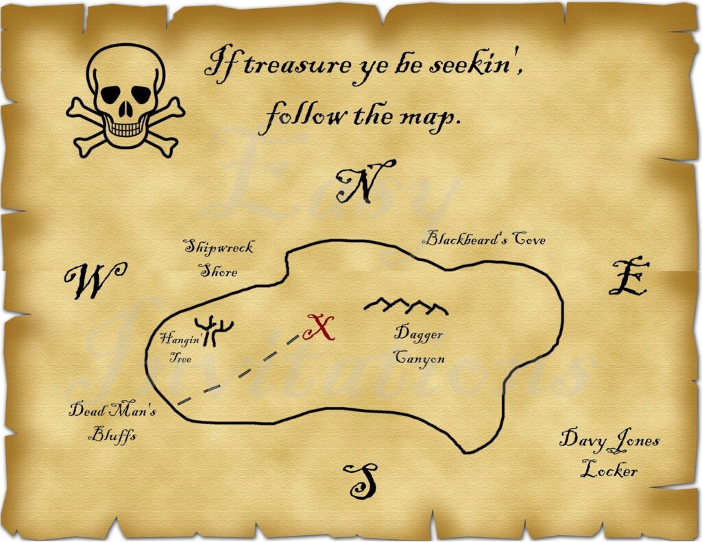 Free Printable Pirate Treasure Map For Kids