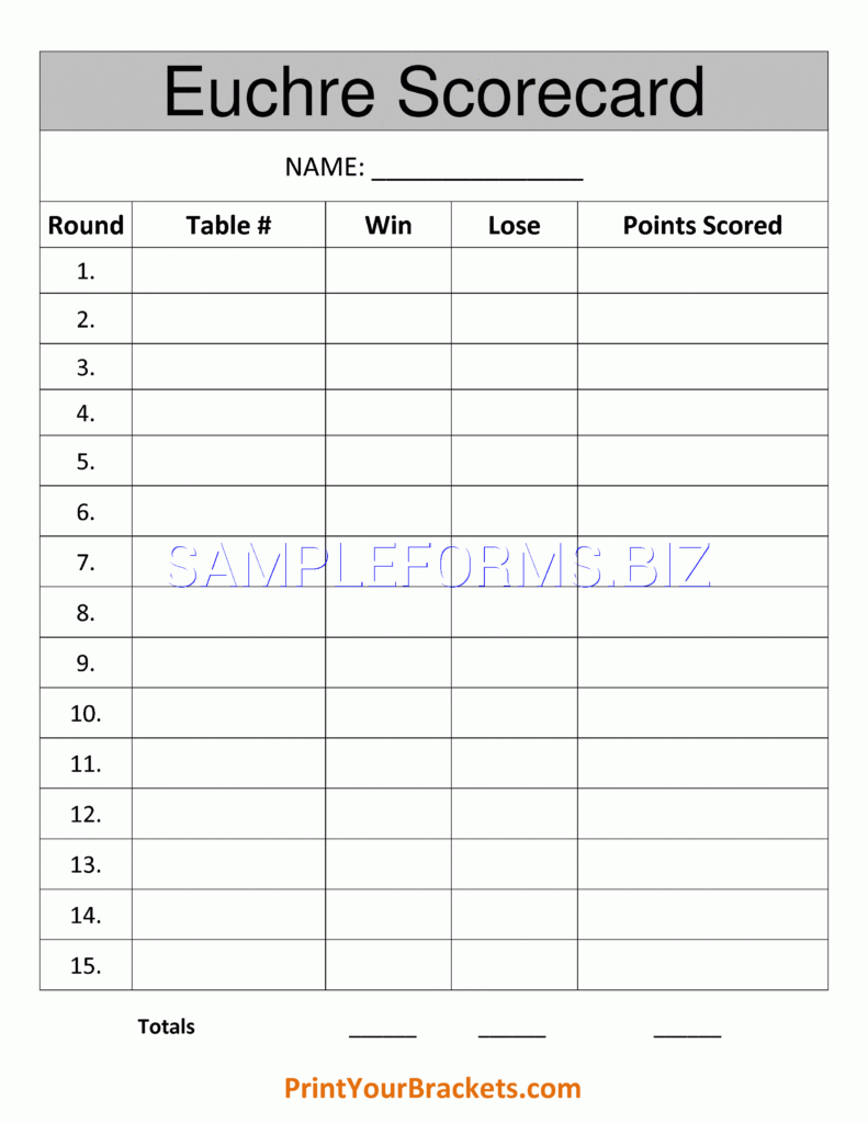 Free Printable Progressive Euchre Score Cards Printab Vrogue co