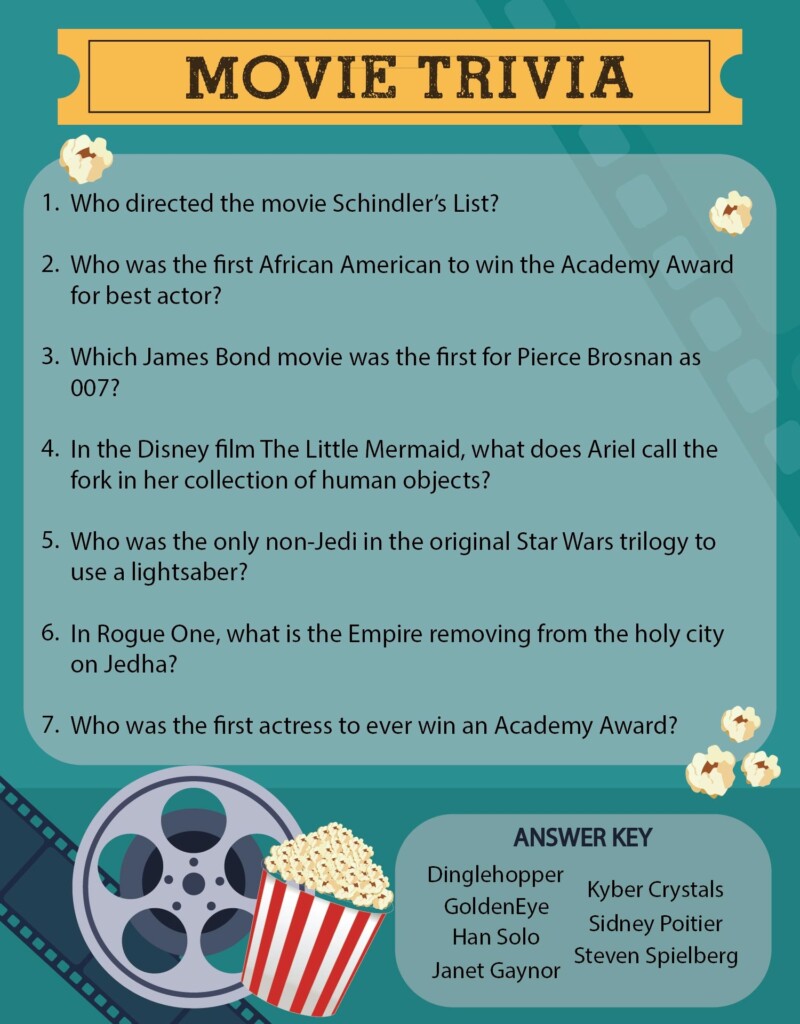 Free Printable Quiz Questions