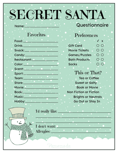 Free Printable Secret Santa Form Artofit