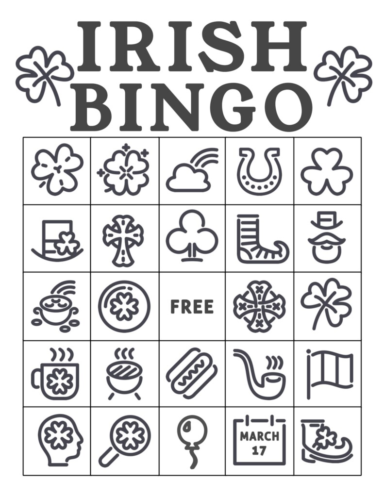 Free Printable St Patrick 39 s Day Bingo Cards Paper Trail Design