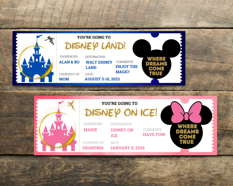 Free Printable Surprise Disney Tickets For Your Family Trip Just 