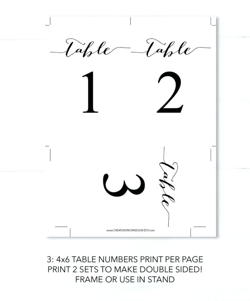 Free Printable Table Numbers 1 20 Free Printable Gerald Printable