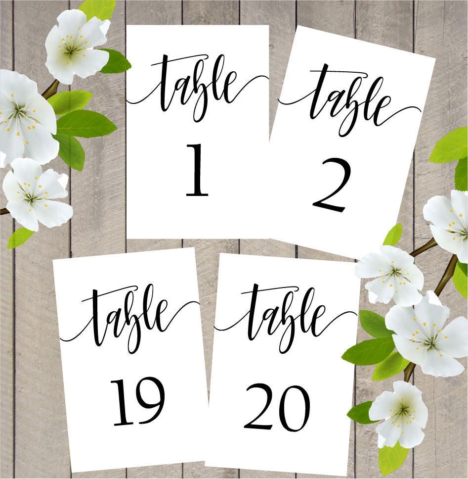 Free Printable Table Numbers 1 20 Printable Templates Protal