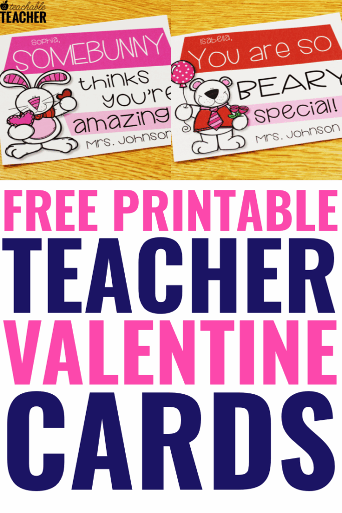 Free Printable Teacher Valentines Day Cards Free Printables Hub