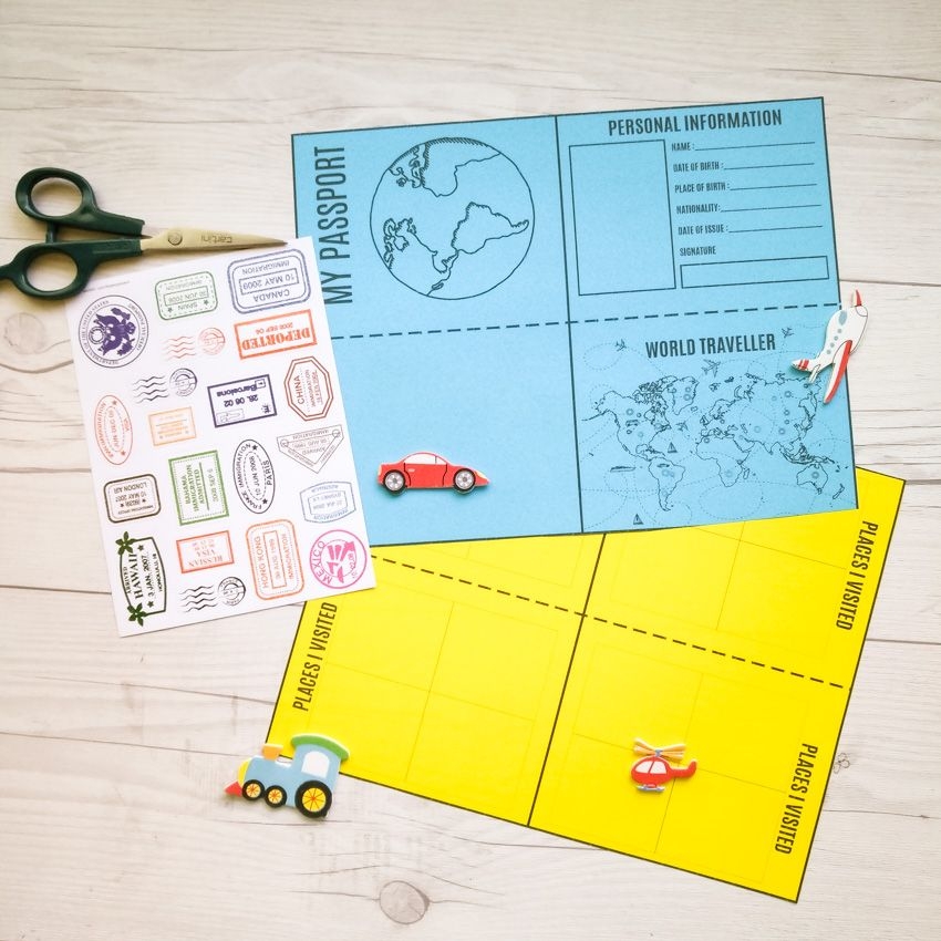 Free Printable Template For Mini Passport Book Printable Templates