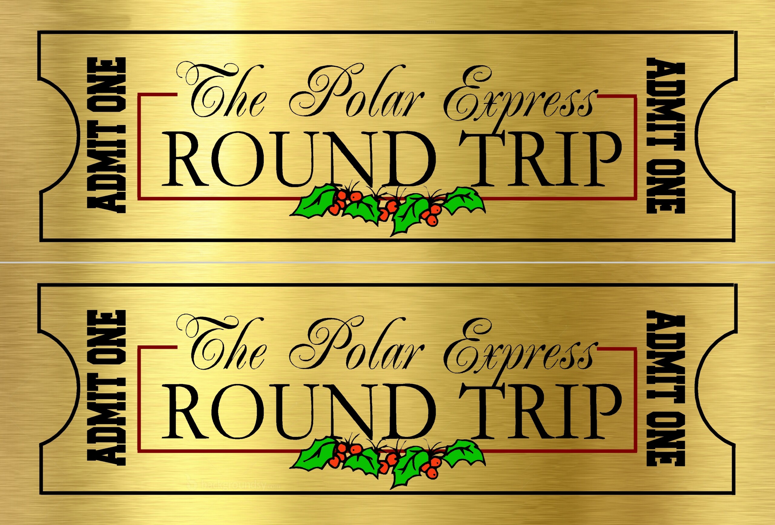 Free Printable Template Free Polar Express Tickets