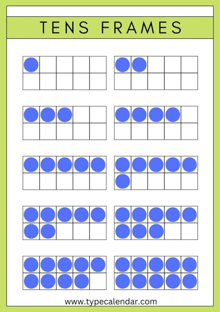 Free Printable Ten Frame Templates PDF Blank Double