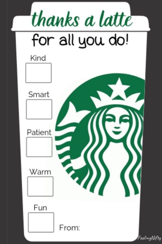 Free Printable Thanks A Latte