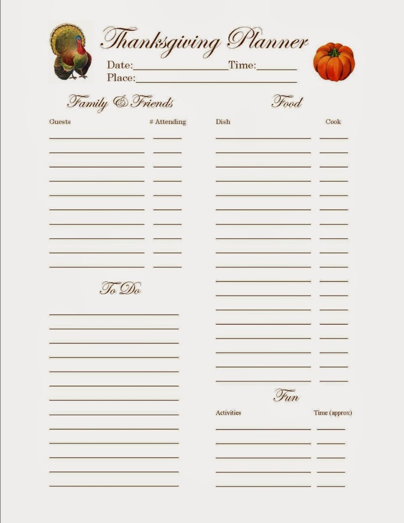Free Printable Thanksgiving Potluck Sign Up Sheet Template