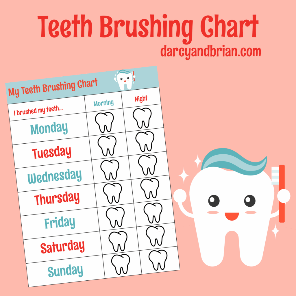 Free Printable Tooth Brushing Chart Pdf